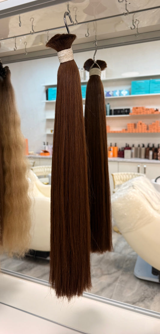 Кафяво 6.4 - Необработвана Славянска Коса